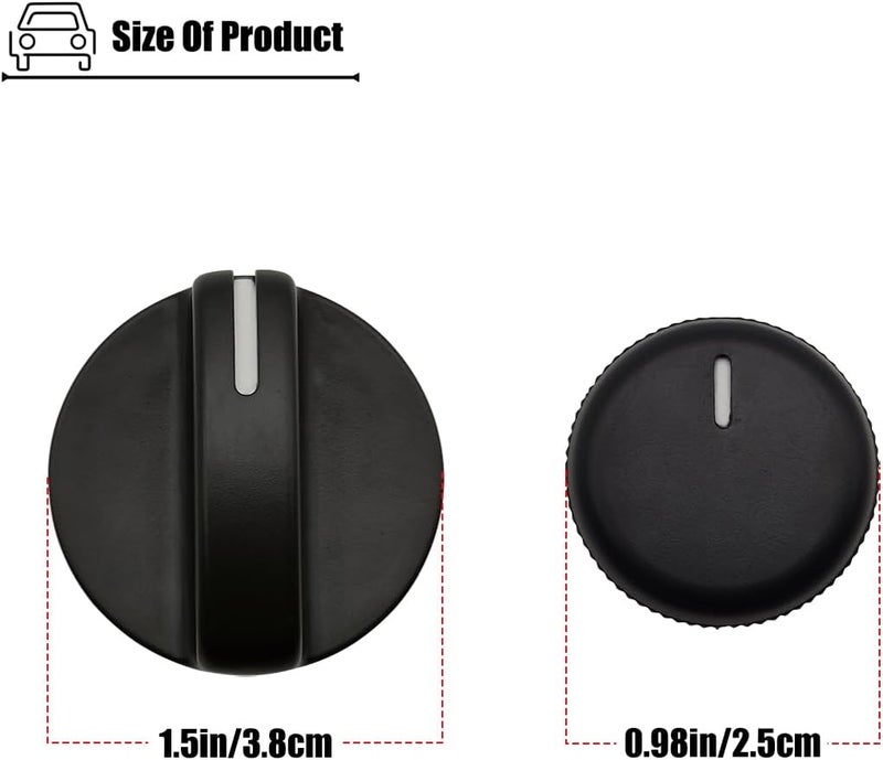 LXROAR01 3PCS AC Heater Control Knobs Compatible with Dodge Chrysler Eagle, Blower Fan knob for Ram 1500 2500 3500, for ‎4882482 4882511 - Image 2